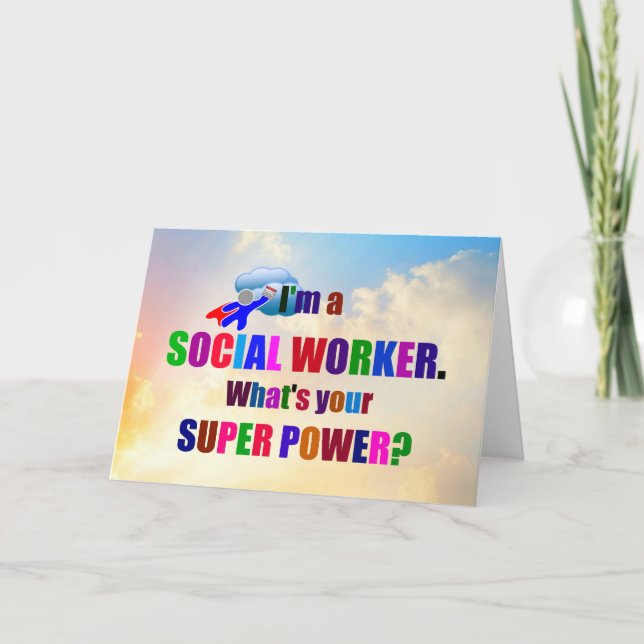 Carte "Je suis un travailleur social" conception populai (Devant)