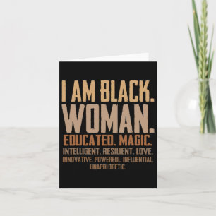 Carte Je Suis Une Femme Noire Éduquée Magie Jundixième B