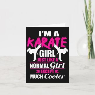 Carte Je suis une fille de karaté comme une fille mais G