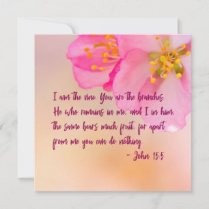 Carte Je Suis Vine Christian Floral Inspirational