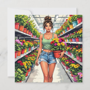 Carte Je supplie ton jardin   Un jeu de mots amusant pou