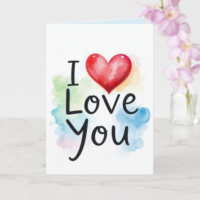 Carte Je T'Aime (Orchidée)