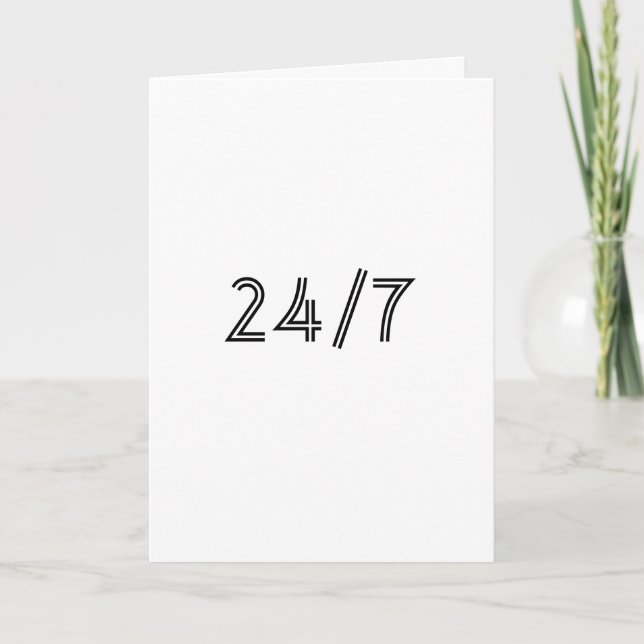 Carte Je T'Aime 24/7 (Devant)