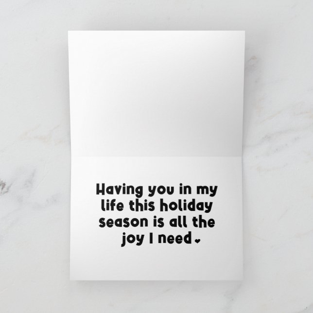 Carte Je T'Aime À La Lune Et À Noël De Retour (Intérieur)