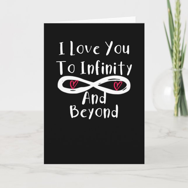 Carte Je t'aime à l'infini et au-delà Couple de la Saint (Devant)