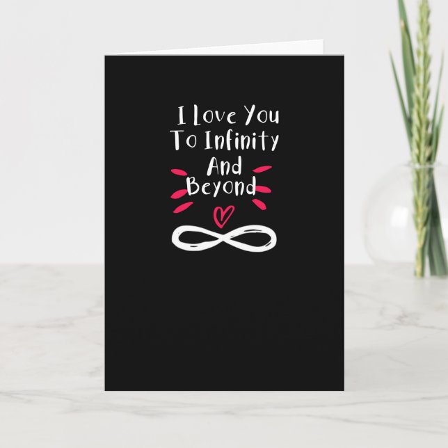 Carte Je T'Aime À L'Infini Et Au-Delà De Valentine Coupl (Devant)