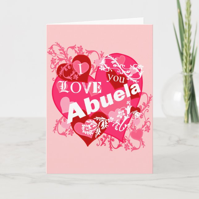 Carte Je t'aime Abuela (Devant)