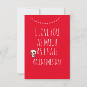 Carte Je t'aime autant que je déteste Valentine Funny