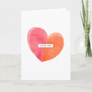 Carte Je t'aime avec chaque morceau de mon coeur