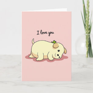 Carte Je T'Aime Chien Grenouille