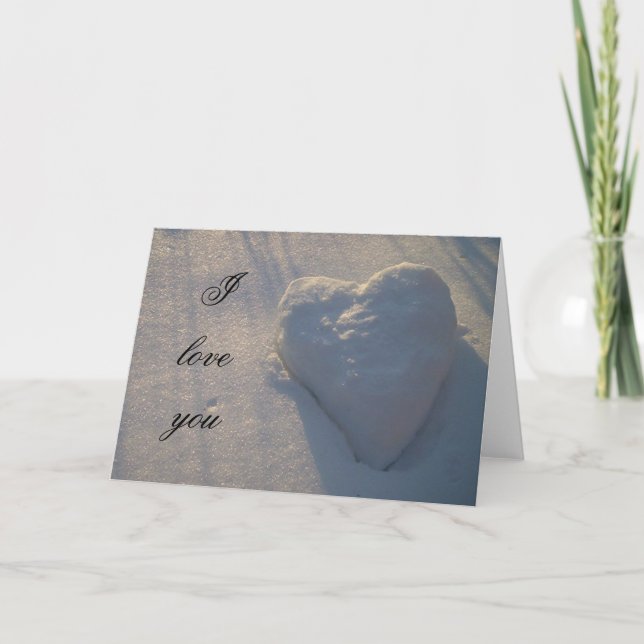 Carte Je t'aime coeur (Devant)