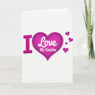 Carte Je T'aime Cousin·e·s
