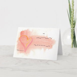 Carte Je t'aime dans Morse Code