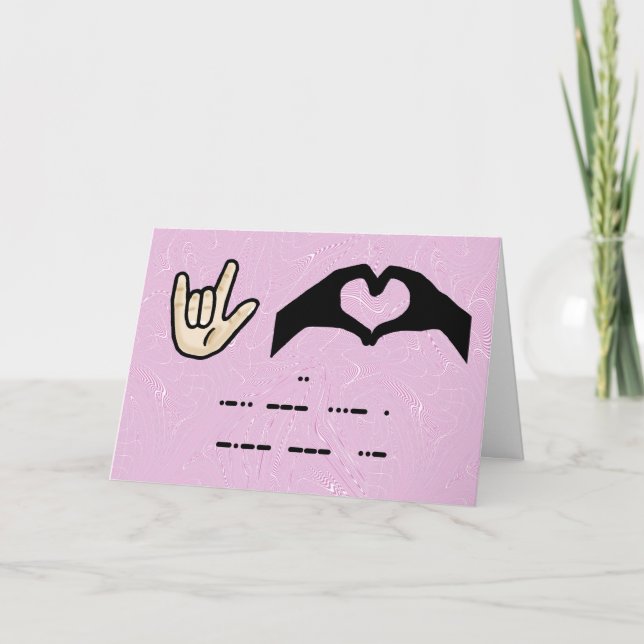 Carte Je t'aime de 3 façons (Devant)