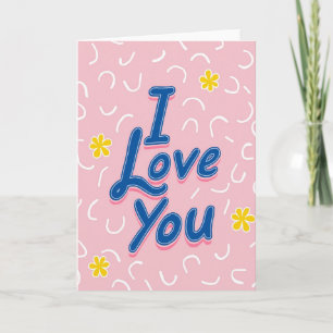 Carte « Je t'aime » en script gras