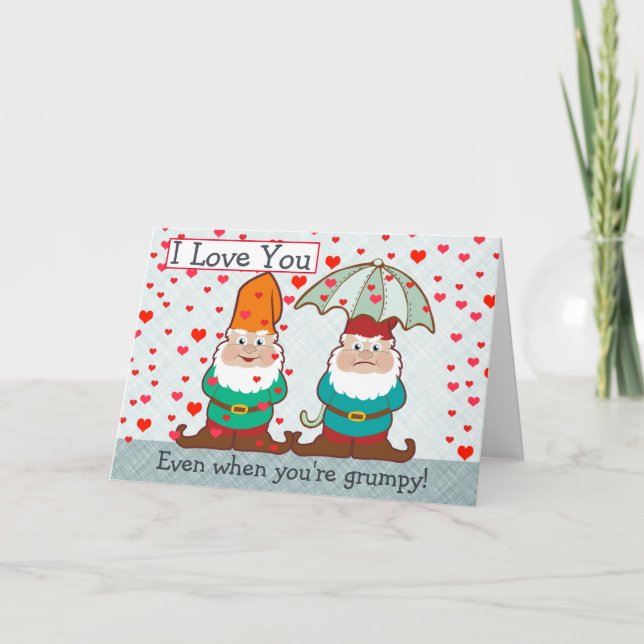 Carte Je T'Aime Gnome Grumpy (Devant)