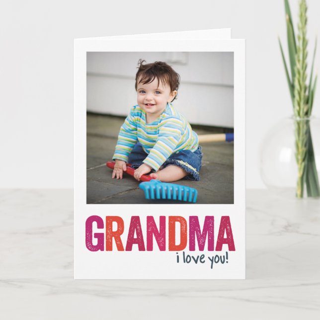 Carte Je T'Aime, Grand-Mère ! (Devant)