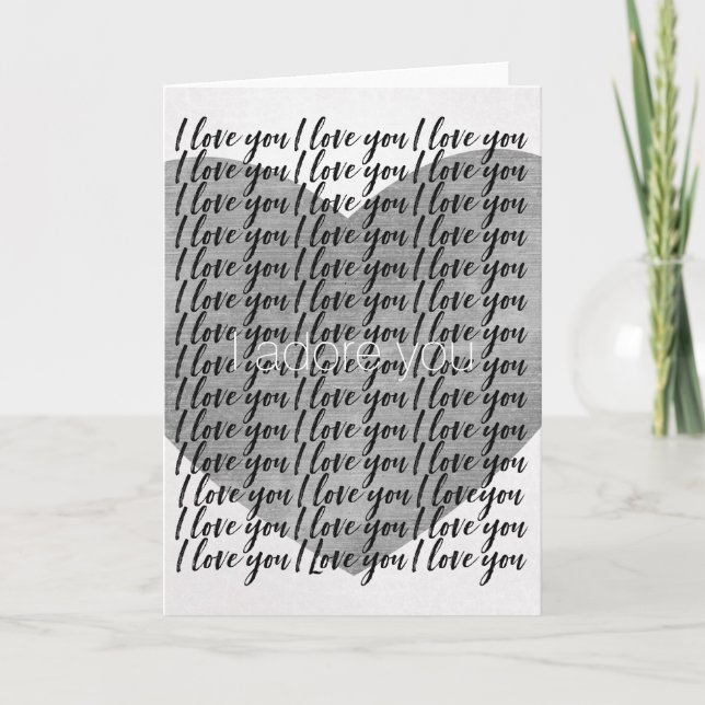 Carte Je t'aime Je t'adore Coeur (Devant)