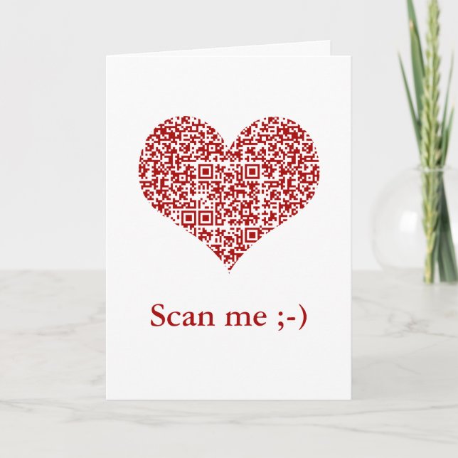 Carte Je t'aime ! Je t'aime ! Je t'aime ! Code de QR (Devant)