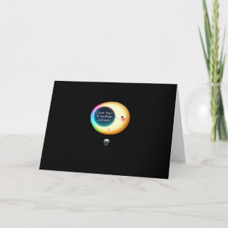 Carte Je t'aime jusqu'à la lune et retour Cadeau romanti