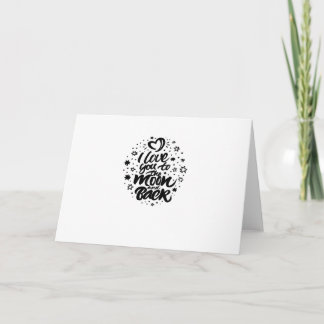 Carte Je t'aime jusqu'à la lune et retour Cœur sincère C
