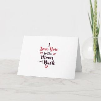 Carte Je t'aime jusqu'à la lune et retour Croissant de l