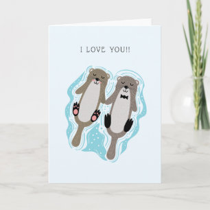 Carte Je T'Aime Les Otters