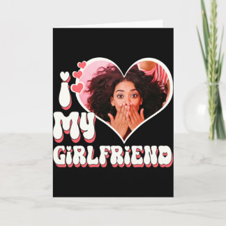 Carte Je T'aime Ma Copine T Shirt Noir Personnalisé 