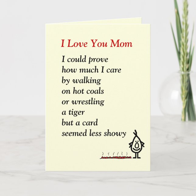 Carte Je t'aime maman (Devant)
