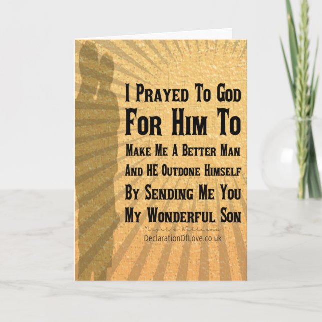 Carte Je t'aime mon fils (Devant)