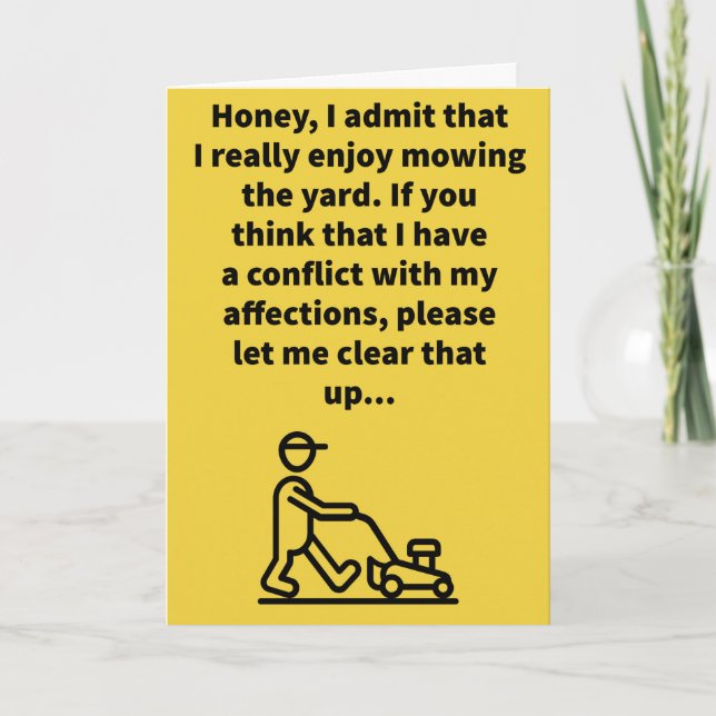 Carte Je t'aime Mower Anniversaire/Carte d'anniversaire (Devant)