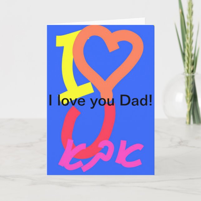 Carte Je t'aime papa ! (Devant)