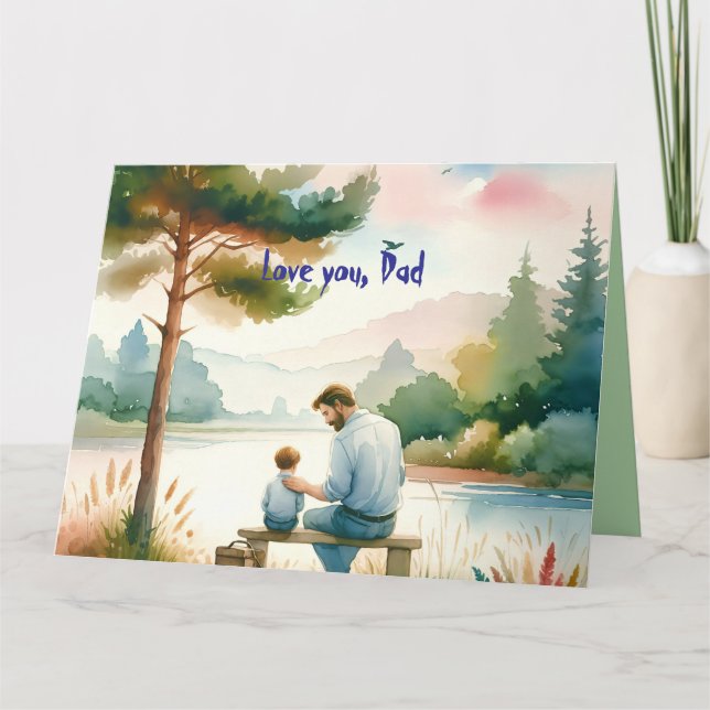 Carte Je t'aime, papa (Devant)