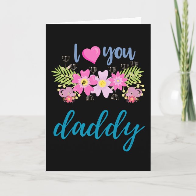 Carte Je t'aime papa (Devant)