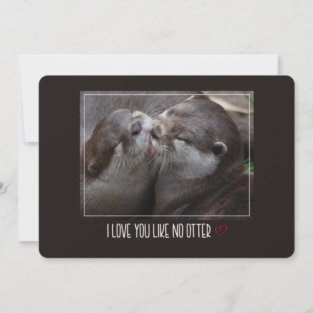 Carte Je T'Aime Pas D'Otter Mignonne Photo (Devant)
