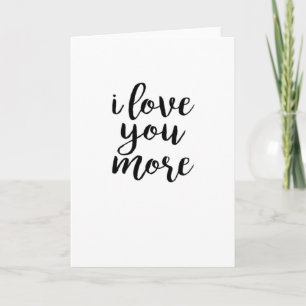 Carte Je t'aime plus design d'amour élégant