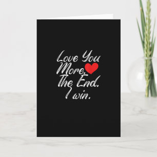Carte Je t'aime plus je gagne Drôle de style couple Sain