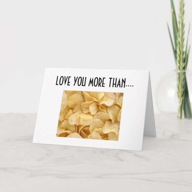 CARTE JE T'AIME PLUS QUE DES POMMES DE TERRE (Devant)