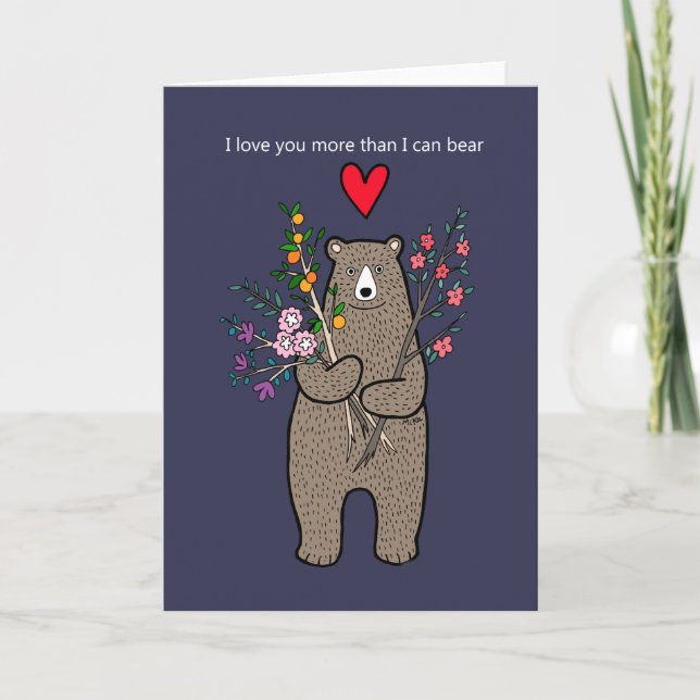 Carte Je t'aime plus que je ne peux supporter l'amour de (Devant)