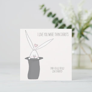 Carte Je t'aime plus que les carottes - Saint-Valentin