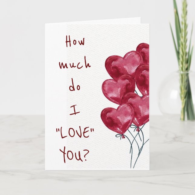 CARTE JE T'AIME PLUS QUE TOUT ET QUE QUICONQUE  AMOUR ! (Devant)