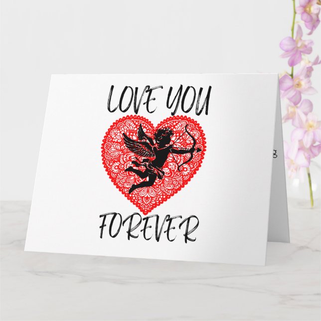 Carte Je t'aime pour toujours (Orchidée)