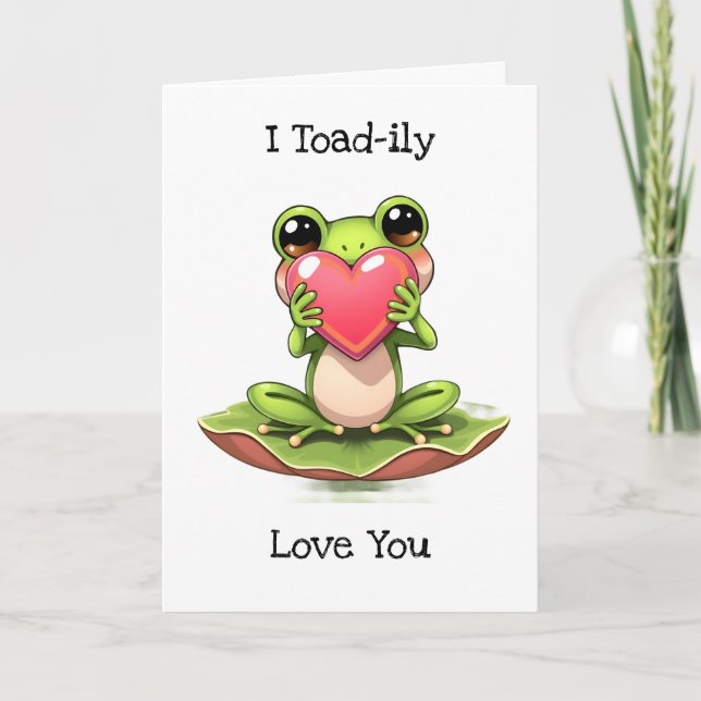 Carte Je T'Aime | Saint Valentin Chibi Toad (Devant)