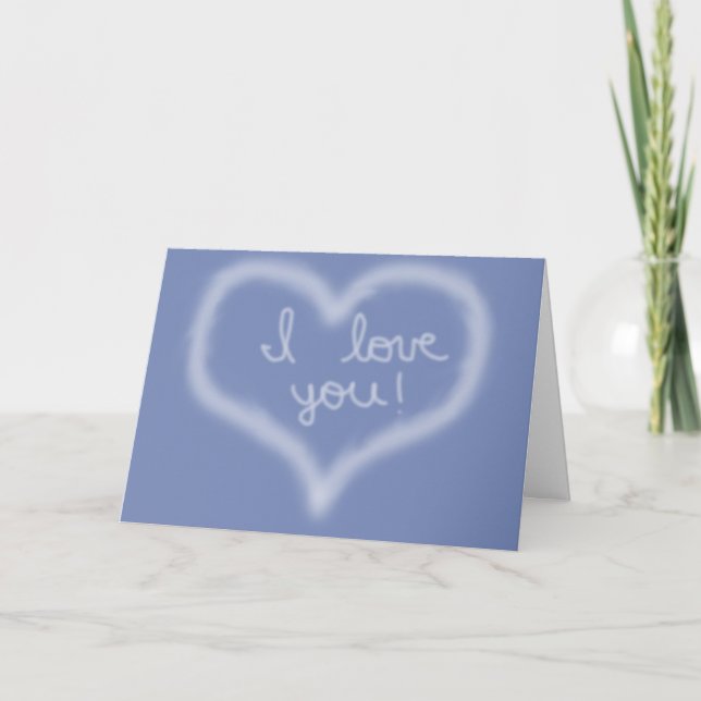 Carte Je t'aime Skywriting (Devant)
