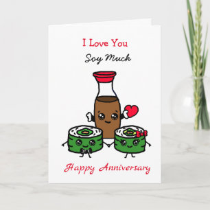 Carte Je t'aime tellement Sushi Pun