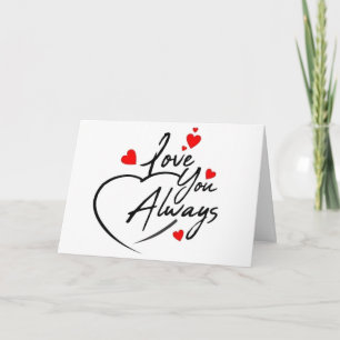 CARTE "JE T'AIME" **TOUJOURS ET À JAMAIS**