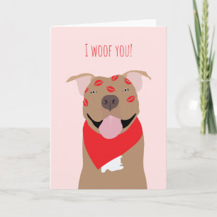 Carte Je te bisouille Bouledogue Américain Marques de ba