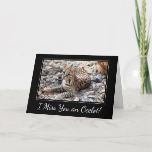 Carte Je te manque un Amoureux des chats de beaucoup d'o