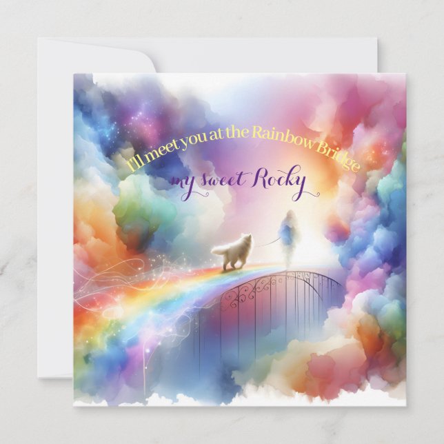 Carte Je te rencontrerai au Rainbow Bridge (Devant)