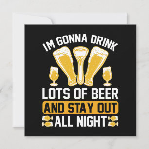 Carte Je vais boire beaucoup de bière